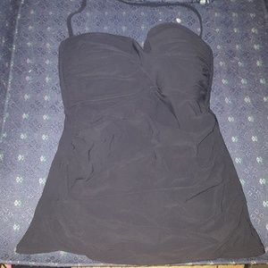 black swimsuit top